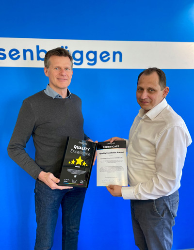 Stefan Hüners (Geschäftsleitung, QMB, Leitung IT, Ossenbrüggen), André Kroll (Geschäftsleitung, QMB, Ossenbrüggen)