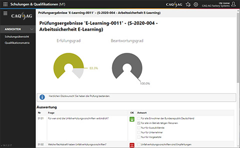 E-Learning-Funktion in der Schulungsmanagement-Software Qualify.Net