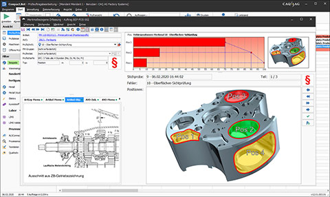 Graphic inspection data acquisition in the quality inspection software Compact.Net