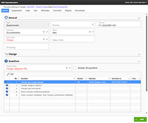 Efficient processing of questionnaires and actions
