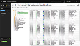 Overview of the complete document history in QBD.Net