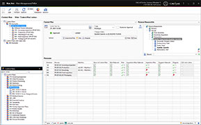 Control plan with synchronization of inspection plan and flow chart