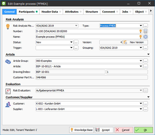 FMEA Software - Step 1: Preparation and Scoping